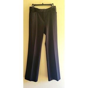Barneys New York Women's Black Pleated Twill Dress Pants Straight Leg Size 8